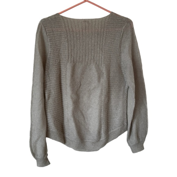 Sundance Tan Wool Mohair Blend Sweater Pullover Sheer Light Boho - Picture 2 of 6